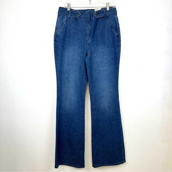 ANTHROPOLOGIE Pilcro Polished Mid-Rise Bootcut Jeans Women’s Size 31 Medium Wash - Picture 7 of 17